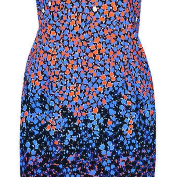 Gorgeous LK BENNETT London Vanessa Floral Tailored Dress Pink & Blue Size 4 - Picture 11 of 11